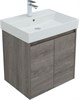 AQUANET Мебель для ванной подвесная / напольная Nova Lite 60 дуб рошелье (2 дверцы) - фото 278847
