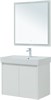 AQUANET Мебель для ванной подвесная / напольная Nova Lite 75 белый глянец (2 дверцы) - фото 278878