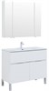 AQUANET Мебель для ванной напольная напольнаяАлвита New 100 1 ящик, 2 дверцы, белый матовый - фото 279040