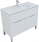 AQUANET Мебель для ванной напольная напольнаяАлвита New 100 1 ящик, 2 дверцы, белый матовый - фото 279045