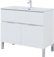 AQUANET Мебель для ванной напольная напольнаяАлвита New 100 1 ящик, 2 дверцы, белый матовый - фото 279051