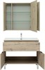 AQUANET Мебель для ванной напольная Алвита New 100 1 ящик, 2 дверцы, дуб веллингтон белый - фото 279059