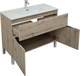AQUANET Мебель для ванной напольная Алвита New 100 1 ящик, 2 дверцы, дуб веллингтон белый - фото 279061