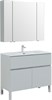 AQUANET Мебель для ванной напольная напольнаяАлвита New 100 1 ящик, 2 дверцы, серый - фото 279063