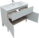 AQUANET Мебель для ванной напольная напольнаяАлвита New 100 1 ящик, 2 дверцы, серый - фото 279067
