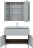 AQUANET Мебель для ванной напольная напольнаяАлвита New 100 1 ящик, 2 дверцы, серый - фото 279070