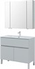 AQUANET Мебель для ванной напольная напольнаяАлвита New 100 1 ящик, 2 дверцы, серый - фото 279072