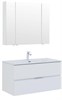 AQUANET Мебель для ванной подвесная Алвита New 100 2 ящика, белый матовый - фото 279084