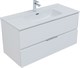 AQUANET Мебель для ванной подвесная Алвита New 100 2 ящика, белый матовый - фото 279087
