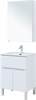 AQUANET Мебель для ванной напольная напольнаяАлвита New 60 1 ящик, 2 дверцы, белый матовый - фото 279187