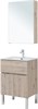 AQUANET Мебель для ванной напольная напольнаяАлвита New 60 1 ящик, 2 дверцы, дуб веллингтон белый - фото 279194