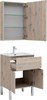 AQUANET Мебель для ванной напольная напольнаяАлвита New 60 1 ящик, 2 дверцы, дуб веллингтон белый - фото 279197