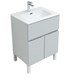 AQUANET Мебель для ванной напольная напольнаяАлвита New 60 1 ящик, 2 дверцы, серый - фото 279203