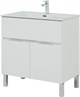 AQUANET Мебель для ванной напольная напольнаяАлвита New 80 1 ящик, 2 дверцы, белый матовый - фото 279321