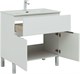 AQUANET Мебель для ванной напольная напольнаяАлвита New 80 1 ящик, 2 дверцы, белый матовый - фото 279324