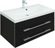 AQUANET Мебель для ванной подвесная Верона 90 черный матовый AQUANET-287640 - фото 279755