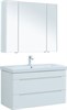 AQUANET Мебель для ванной подвесная София 105 белый глянец (2 ящика) - фото 279804