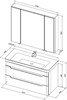 AQUANET Мебель для ванной подвесная София 105 белый глянец (2 ящика) - фото 279806
