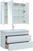 AQUANET Мебель для ванной подвесная София 105 белый глянец (2 ящика) - фото 279811