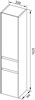 AQUANET Пенал подвесной Бруклин 35 L белый глянец - фото 280406