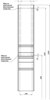 AQUANET Шкаф-Пенал подвесной / напольный Палермо 35 белый - фото 280502