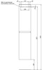 AQUANET Шкаф-Пенал подвесной Вега 35 белый глянец - фото 280692