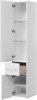 AQUANET Шкаф-Пенал подвесной Августа 35 L белый (ручки хром) - фото 280865