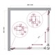 BELBAGNO Luce Душевой уголок квадратный размер 100x100 см профиль - хром / стекло - прозрачное, двери раздвижные, стекло 6 мм LUCE-A-2-100-C-Cr - фото 281890