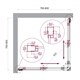 BELBAGNO Luce Душевой уголок квадратный размер 80x80 см профиль - хром / стекло - прозрачное, двери раздвижные, стекло 6 мм LUCE-A-2-80-C-Cr - фото 281961