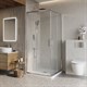 BELBAGNO Luce Душевой уголок квадратный размер 90x90 см профиль - хром / стекло - прозрачное, двери раздвижные, стекло 6 мм LUCE-A-2-90-C-Cr - фото 281962