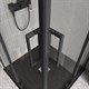 BELBAGNO Luce Душевой уголок квадратный размер 90x90 см профиль - черный / стекло - прозрачное, двери раздвижные, стекло 6 мм LUCE-A-2-90-C-NERO - фото 281969
