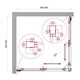 BELBAGNO Luce Душевой уголок квадратный размер 90x90 см профиль - золото / стекло - прозрачное, двери раздвижные, стекло 6 мм LUCE-A-2-90-C-ORO - фото 281977