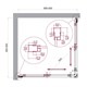 BELBAGNO Luce Душевой уголок квадратный размер 90x90 см профиль - хром / стекло - рифленое, двери раздвижные, стекло 6 мм LUCE-A-2-90-P-Cr - фото 281983