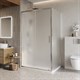 BELBAGNO Luce Душевой уголок прямоугольный размер 120x90 см профиль - хром / стекло - матовое, двери раздвижные, стекло 6 мм LUCE-AH-1-120/90-P-Cr - фото 282024