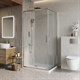 BELBAGNO Luce Душевой уголок прямоугольный размер 100x80 см профиль - хром / стекло - прозрачное, двери раздвижные, стекло 6 мм LUCE-AH-2-100/80-C-Cr - фото 282074