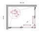 BELBAGNO Luce Душевой уголок прямоугольный размер 100x80 см профиль - хром / стекло - прозрачное, двери раздвижные, стекло 6 мм LUCE-AH-2-100/80-C-Cr - фото 282079