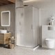 BELBAGNO Luce Душевой уголок прямоугольный размер 100x80 см профиль - хром / стекло - матовое, двери раздвижные, стекло 6 мм LUCE-AH-2-100/80-P-Cr - фото 282080