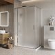 BELBAGNO Luce Душевой уголок прямоугольный размер 110x90 см профиль - хром / стекло - матовое, двери раздвижные, стекло 6 мм LUCE-AH-21-110/90-P-Cr - фото 282106