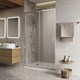 BELBAGNO Luce Душевая дверь в нишу ширина 120 см профиль - хром / стекло - прозрачное, двери раздвижные, стекло 6 мм LUCE-BF-1-120-C-Cr - фото 282462