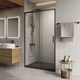 BELBAGNO Luce Душевая дверь в нишу ширина 120 см профиль - черный / стекло - прозрачное, двери раздвижные, стекло 6 мм LUCE-BF-1-120-C-NERO - фото 282466