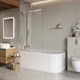 BELBAGNO Luce Шторка на ванну ширина 100 см профиль - хром / стекло - прозрачное, двери распашные, стекло 6 мм LUCE-VF-11-100/145-C-Cr - фото 282494