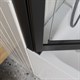 BELBAGNO Luce Шторка на ванну ширина 90 см профиль - черный / стекло - прозрачное, двери распашные, стекло 6 мм LUCE-VF-11-90/145-C-NERO - фото 282515