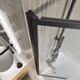 BELBAGNO Luce Шторка на ванну ширина 90 см профиль - черный / стекло - прозрачное, двери распашные, стекло 6 мм LUCE-VF-11-90/145-C-NERO - фото 282516