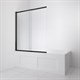 BELBAGNO Luce Шторка на ванну ширина 90 см профиль - черный / стекло - прозрачное, двери распашные, стекло 6 мм LUCE-VF-11-90/145-C-NERO - фото 282517
