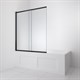 BELBAGNO Luce Шторка на ванну ширина 90 см профиль - черный / стекло - матовое, двери распашные, стекло 6 мм LUCE-VF-11-90/145-P-NERO - фото 282526