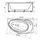 AQUATEK Бетта Ванна пристенная асимметричная с гидромассажем с фронтальной панелью с каркасом (разборный) со слив-переливом (правая) размер 170x100 см, белый - фото 283311