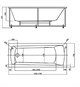 AQUATEK Либра New Ванна пристенная прямоугольная без гидромассажа с фронтальной панелью с каркасом (разборный) со слив-переливом (слева) размер 150x70 см, белый - фото 283336