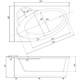 AQUATEK Фиджи Ванна пристенная асимметричная без панелей и слив-перелива, с каркасом (вклеенный) размер 170x110 см, левая,белый FID170-0000006 - фото 283345