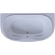 AQUATEK Мелисса Ванна пристенная радиусная без гидромассажа с фронтальной панелью с каркасом (вклеенный) со слив-переливом размер 180x95 см, белый - фото 283384