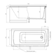 TIMO Ritta Акриловая ванна прямоугольная 1500*700*630 белый RITTA1570 - фото 286589